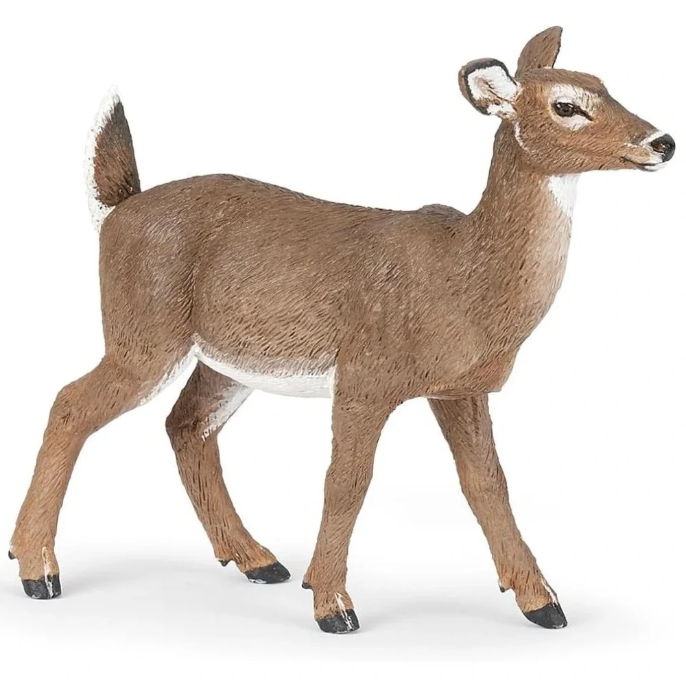 White-Tailed‎ Doe Figurine - Hand Painted Deer Action Toy Figure - Papo